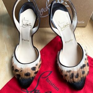 Christian Louboutin pony hair heels